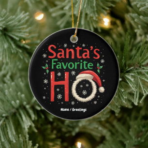 Décoration En Céramique Funny Noël Père Noël favori Ho Noël Pyjama