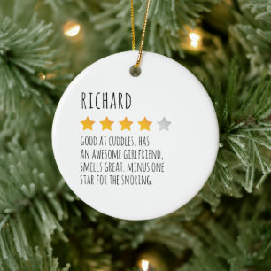 Décoration En Céramique Funny Nom personnalisé 5 étoiles cadeau d'évaluati