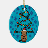 Décoration En Céramique Funny Reindeer with Plug and Christmas Light Tree (Droite)