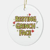 Décoration En Céramique Funny 'Resting Grinch Face' Christmas Decor (Gauche)