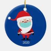 Décoration En Céramique Funny Santa Claus portant Fémask 2020 Noël (Dos)