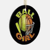 Décoration En Céramique Funny Softball Basketball Girl (Droite)