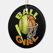 Décoration En Céramique Funny Softball Basketball Girl (Gauche)