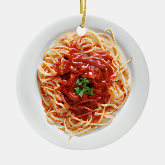 Décoration En Céramique Funny Spaghetti Pun Noël (Devant)