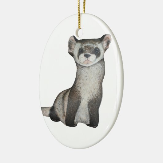 Décoration En Céramique Furet aux pieds noir (Gauche)