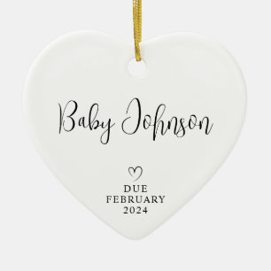 Décoration En Céramique Futurs Parents Photo Bébé Prévu 2027
