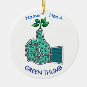 Décoration En Céramique Gant de jardinage avec le pouce vert