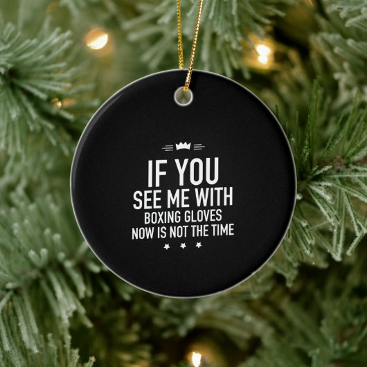 Décoration En Céramique Gants de boxe blanc (Arbre)