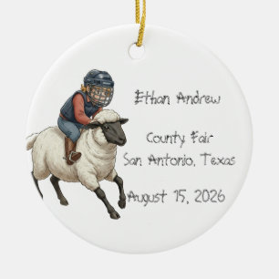 Décoration En Céramique Garçon de Mutton Bustin personnalisé