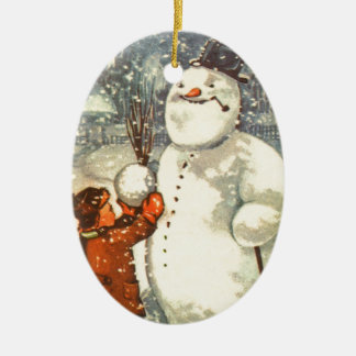 Décoration En Céramique Garçon estonien avec l'ornement d'arbre de Noël de