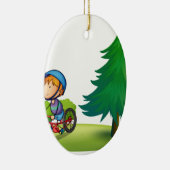 Décoration En Céramique Garçon et vélo (Droite)