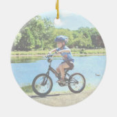 Décoration En Céramique Garçon sur son vélo (Dos)