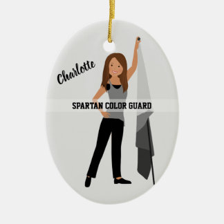 Décoration En Céramique Garde couleur Brown cheveux gris et noir