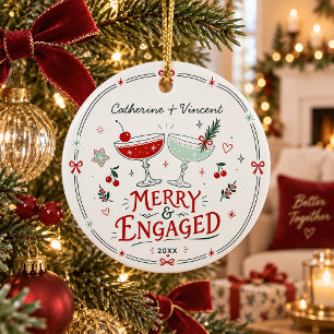 Décoration En Céramique Garde de Noël personnalisée pour les fiançailles j