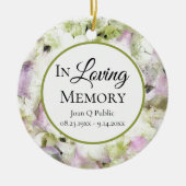 Décoration En Céramique Garde-mémoire rose vert Hydrangea Aquarelle (Devant)