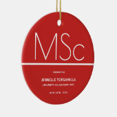 Décoration En Céramique Garder Red MSc diplôme Graduation (Droite)