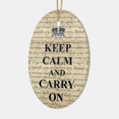 Décoration En Céramique Gardez le calme et continuez (Gauche)