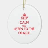 Décoration En Céramique Gardez le calme et écoutez Oracle (Gauche)