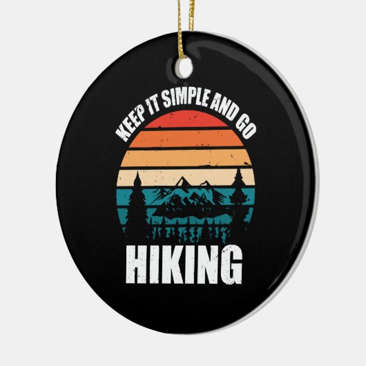 Décoration En Céramique Gardez-Le Simple Et Allez Randonnée (Gauche)