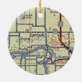 Décoration En Céramique Garrison ND Old Map (Dos)