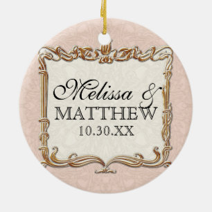 Décoration En Céramique Gatsby Art Déco Nouveau dentelle Faux Gold Tulip