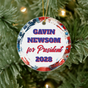 Décoration En Céramique Gavin Newsom pour le président politique