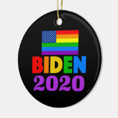 Décoration En Céramique Gay pride arc-en-ciel Biden 2020 (Gauche)