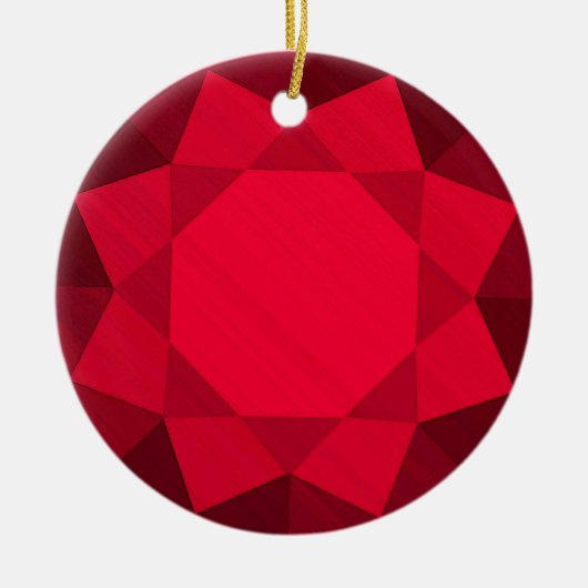 Décoration En Céramique Gemstone Garnet / Graphique de bijoux (Devant)