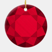 Décoration En Céramique Gemstone Garnet / Graphique de bijoux (Dos)