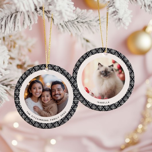 Décoration En Céramique Geometric Black and White Scandinavian 2 Photos