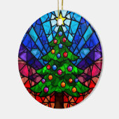 Décoration En Céramique Geometric Stained Glass Christmas Tree (Gauche)