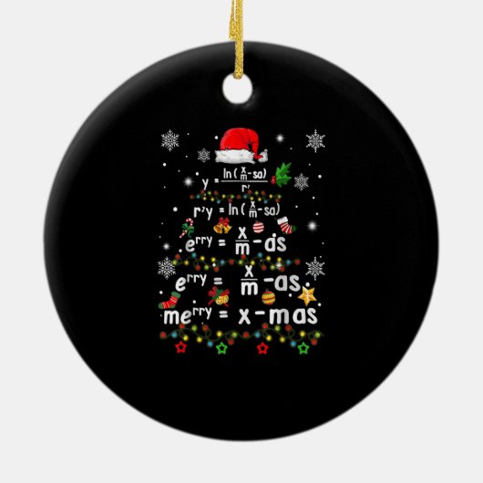 Décoration En Céramique Géométrie Math Science Enseignant Noël (Dos)