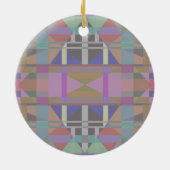 Décoration En Céramique Géométrique vert violet rose (Dos)