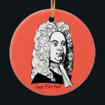 Décoration En Céramique George Frideric Handel<br><div class="desc">Portrait graphique du compositeur</div>