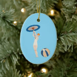 Décoration En Céramique Georges Barbier Au Lido 1924 Illustration de mode<br><div class="desc">Georges Barbier est probablement le plus célèbre illustrateur de mode de l'âge du Jazz - ses assiettes de mode françaises sont très recherchées. Cette illustration présente un maillot de bain fin portant une fille,  tenant un parasol et une grande balle de plage.</div>