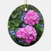 Décoration En Céramique Geraniums et Periwinkle (Gauche)