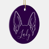 Décoration En Céramique German Shepherd Ornament (Paw Prints) (Droite)