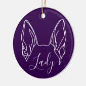 Décoration En Céramique German Shepherd Ornament (Paw Prints) (Gauche)