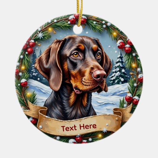 Décoration En Céramique German Shorthaired Pointer Christmas Ornament (Devant)
