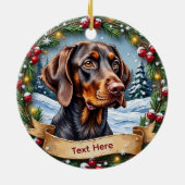 Décoration En Céramique German Shorthaired Pointer Christmas Ornament (Dos)