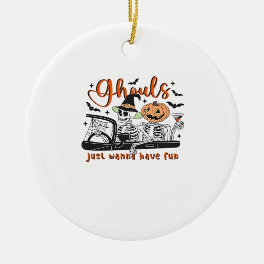 Décoration En Céramique Ghouls Just Wanna Amusement - Halloween Skeletons (Devant)