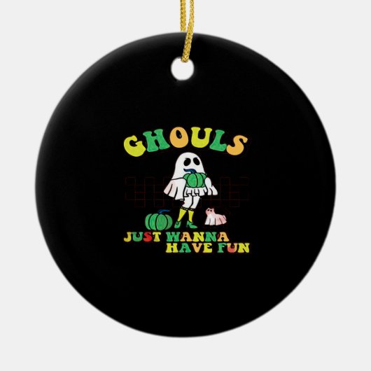 Décoration En Céramique Ghouls Just Wanna Amusement - Retro Halloween Cade (Devant)