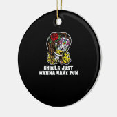 Décoration En Céramique Ghouls veut juste s'amuser - Happy Halloween Sloga (Gauche)