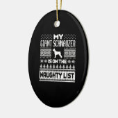 Décoration En Céramique Giant Schnauzer On Naughty List (Gauche)