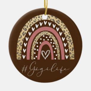 Décoration En Céramique Gigi Life Grandma Cheetah Leopard Femmes Noël