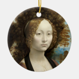 Décoration En Céramique Ginevra de' Benci Leonardo da Vinci