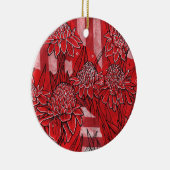 Décoration En Céramique Gingembre de flamme Lily, fleurs rouges Art tropic (Droite)