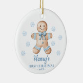 Décoration En Céramique Gingerbread Personalized Baby's First Christmas (Droite)