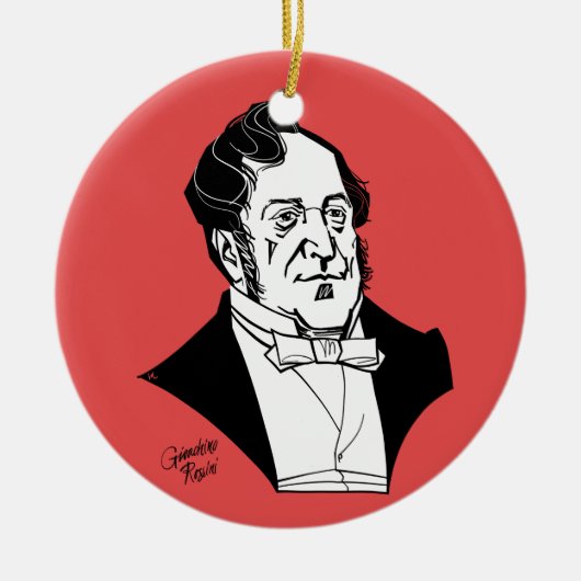 Décoration En Céramique Gioachino Rossini (Devant)
