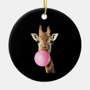 Décoration En Céramique Girafe Bubble Gum Rose Mignon Amoureux Des Animaux
